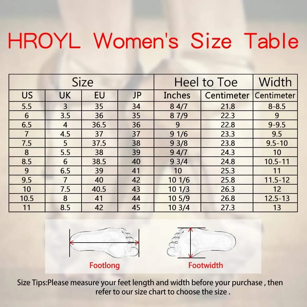 HROYL Women Rhinestone Ballroom Dance Shoes Latin Salsa Practice Performance Dance Shoes YCL357