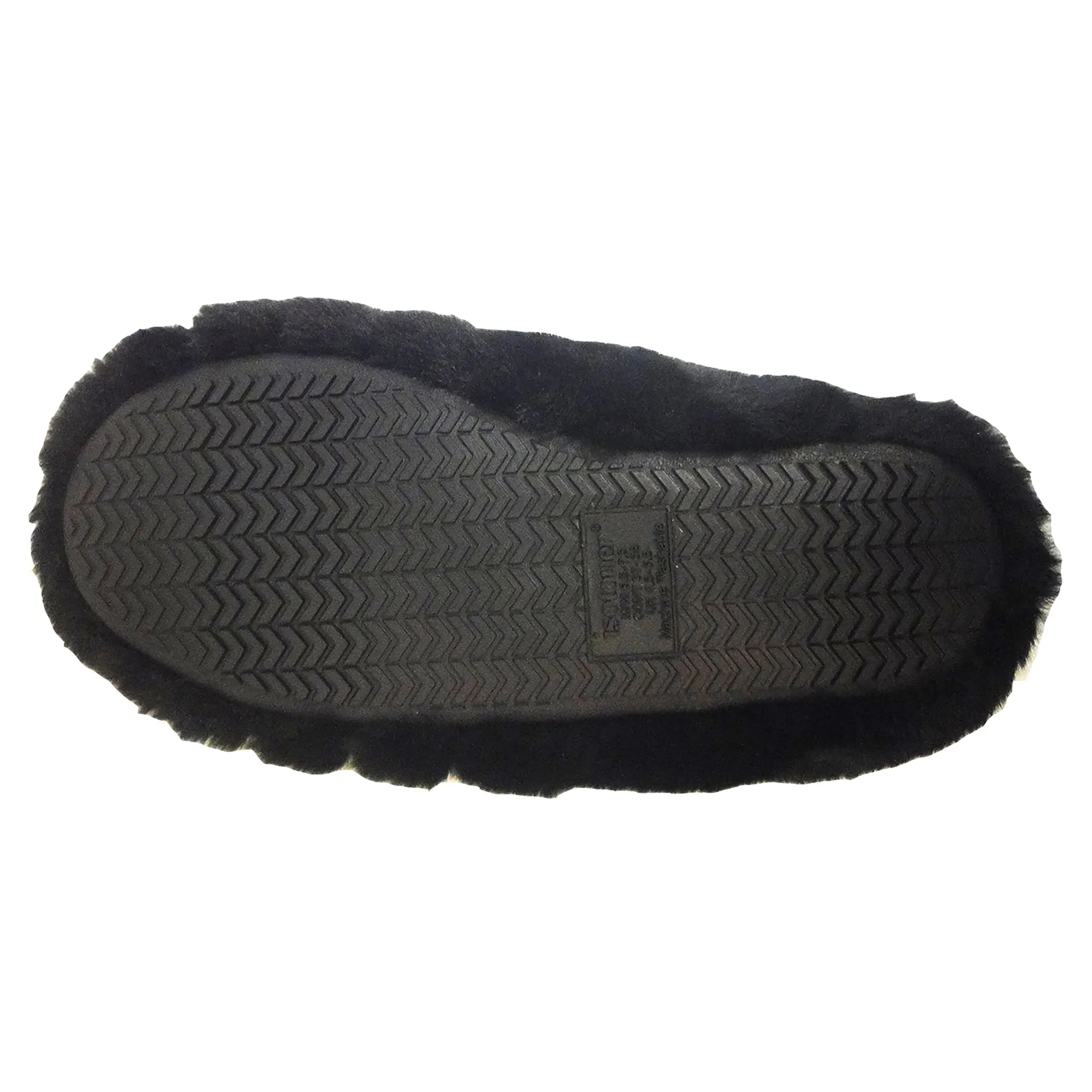 Isotoner Women's Recycled Faux Fur Espadrille Slipper with Recycled Velour Sock & Lining
