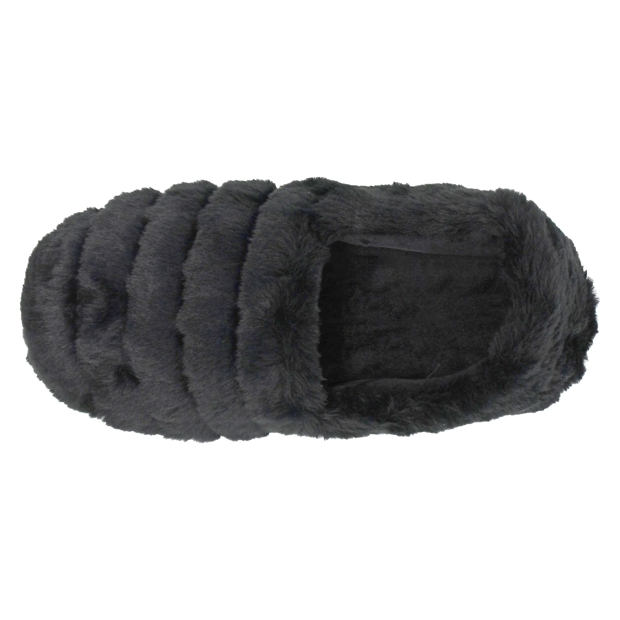 Isotoner Women's Recycled Faux Fur Espadrille Slipper with Recycled Velour Sock & Lining