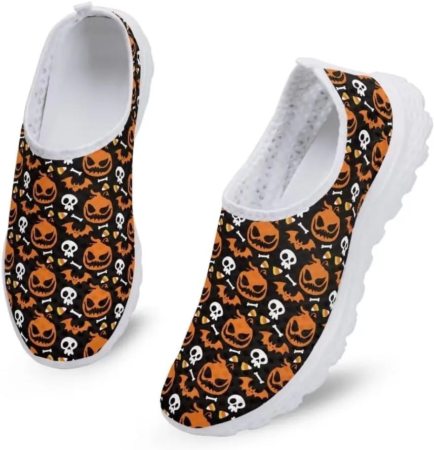 Jeiento Running Shoes for Women Men Athletic Walking Sneakers,Fall Leaf Shoes,Halloween Shoes for Hiking Walking Sports Travel Jogging Shoes