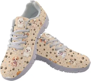 Jeiento Unisex Outdoor Running Shoes - White With Multicolor - Women, Men, Teenager - Non Slip, Breathable, Flexible - Running, Workouts - Casual, Spring, Summer, Fall