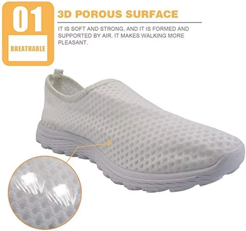 Jeiento Valentine's Day Shoes for Women Men Teenager Sweet Walking Tennis Slip-On Casual Loafers for Hiking Walking Sports Travel Jogging Mesh Shoes