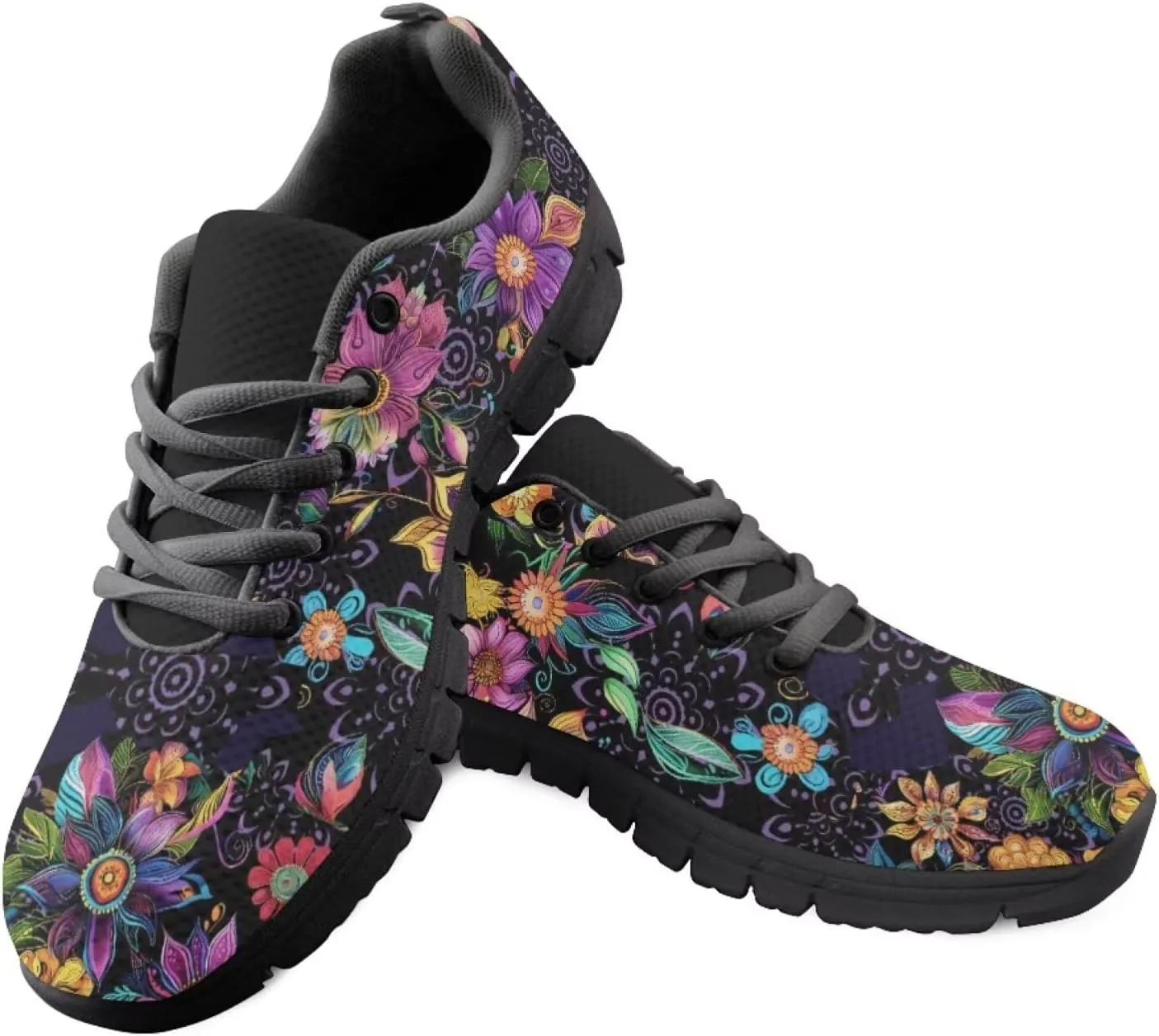 Jeiento Womens Fashion Sneaker Low Top Lace Up Walking Sneakers Non Slip Comfort Road Running Shoe Work Footwear