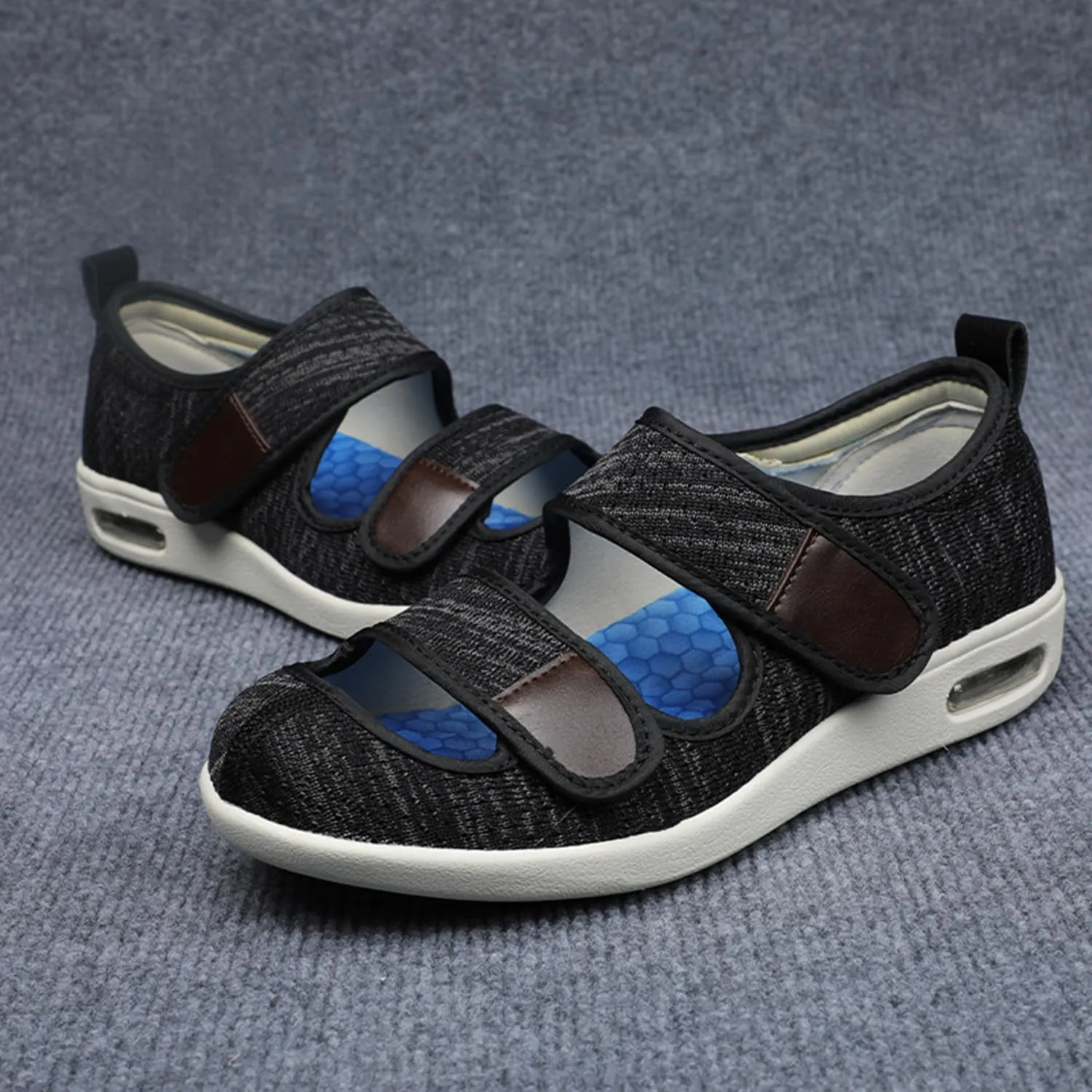 JITUUE Women Comfortable Diabetic Shoes Nursing Orthopedic Memory Foam Arch Suppor Walking Shoes
