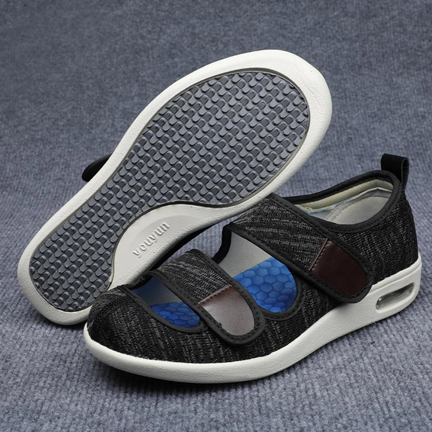 JITUUE Women Comfortable Diabetic Shoes Nursing Orthopedic Memory Foam Arch Suppor Walking Shoes