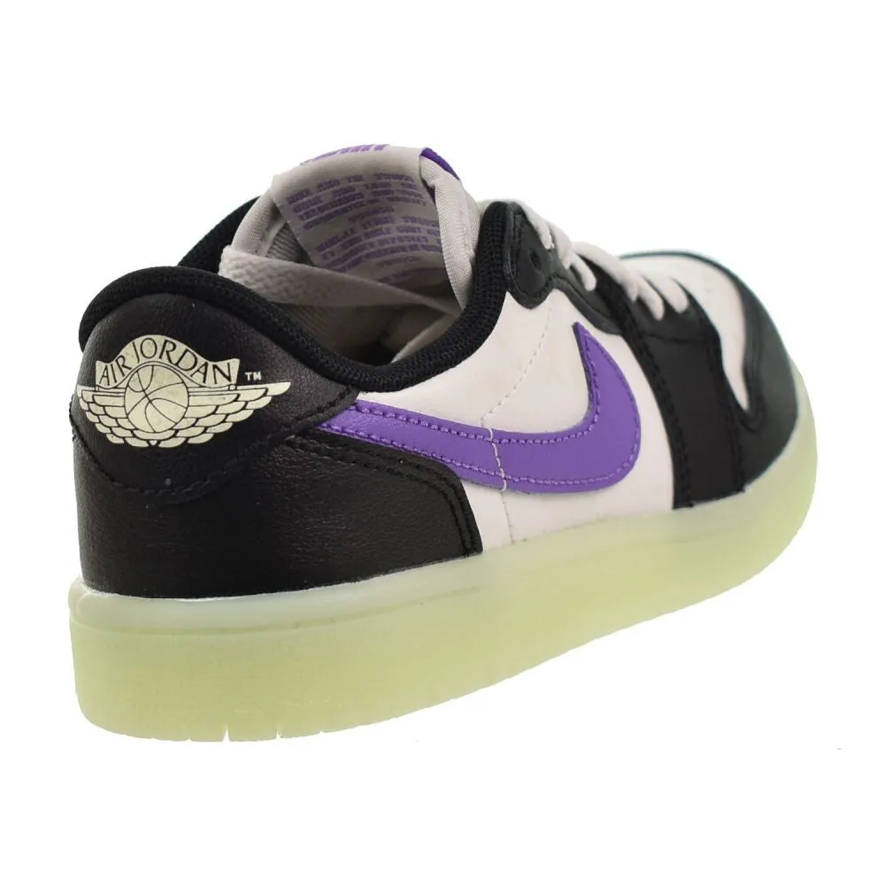 Jordan 1 Retro Low OG (PS) Little Kids' Shoes Black Raspberry hf0411-001
