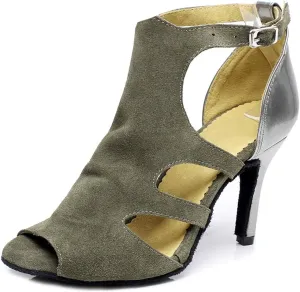 JUODVMP Women's Latin Dance Shoes, Ballroom Performance Wedding Party Dance Shoes,Model QJW1059