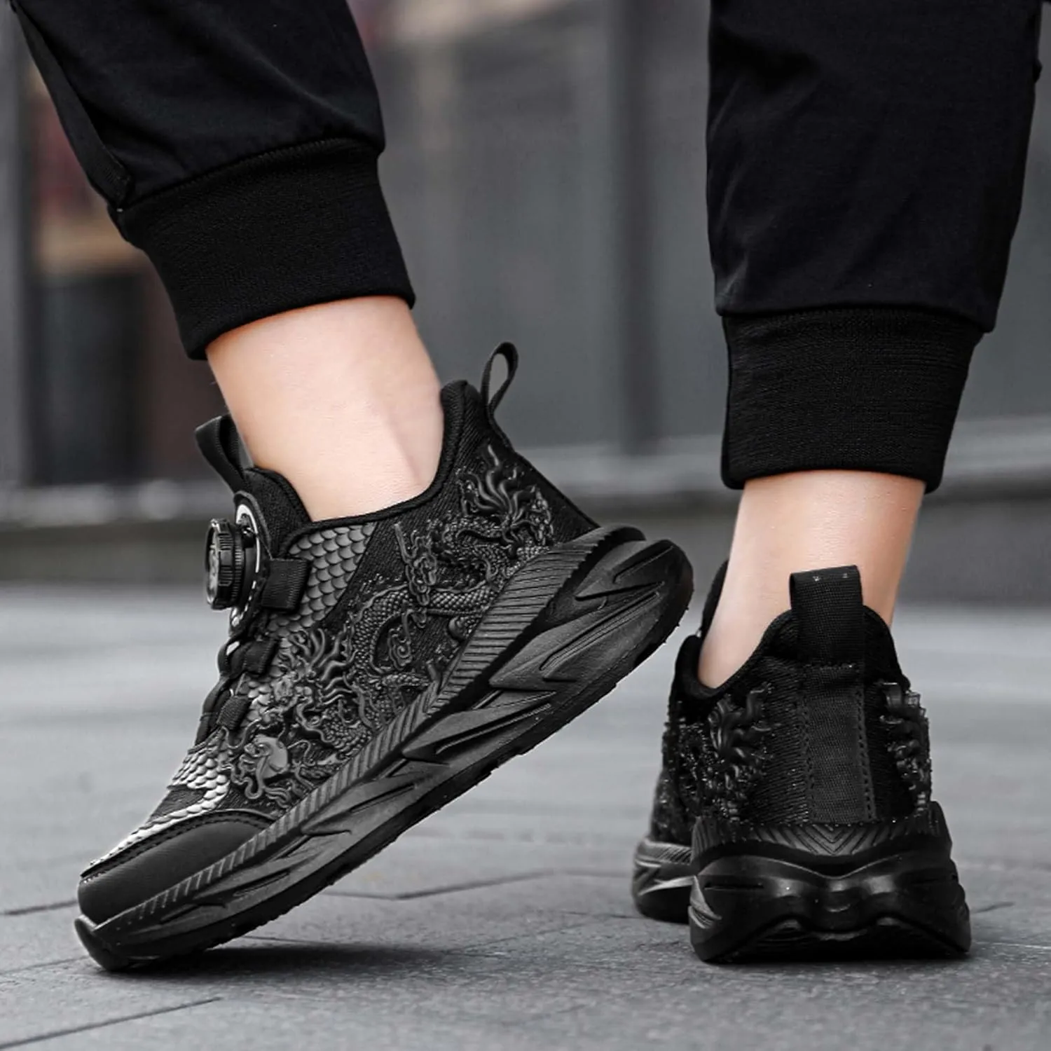 Kids Sneakers Boys Girls Night Glow Casual Walking Shoes Arch Support High Elasticity Badminton Shoes Lightweight Comfortable Sport Athletic 12.5~6.5 Sizes