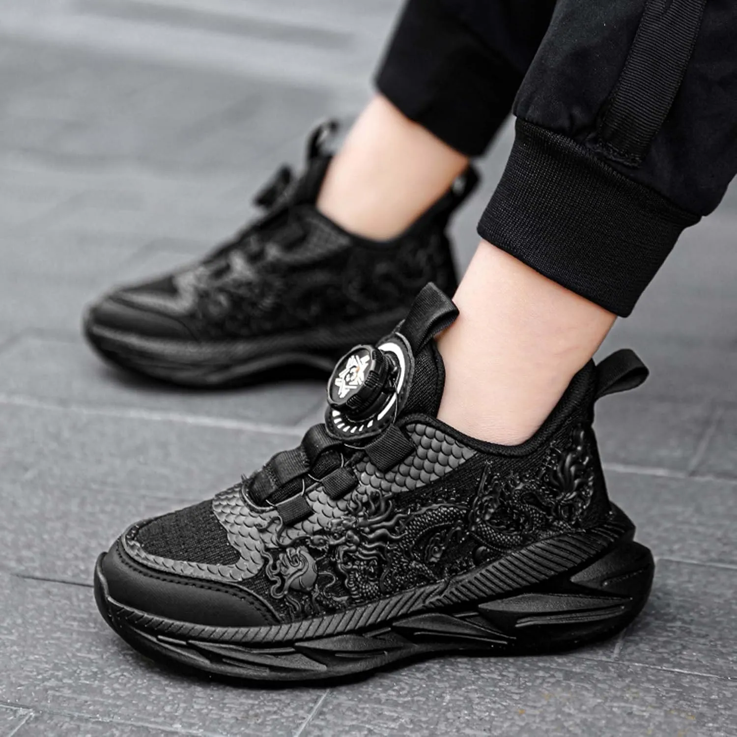 Kids Sneakers Boys Girls Night Glow Casual Walking Shoes Arch Support High Elasticity Badminton Shoes Lightweight Comfortable Sport Athletic 12.5~6.5 Sizes
