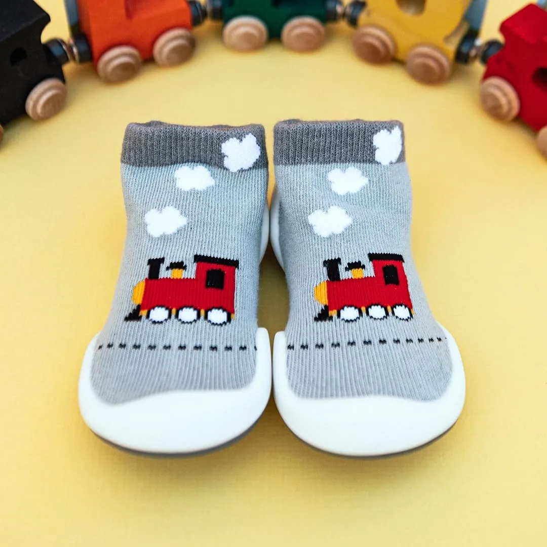 Komuello Toddler Boy Shoes, Premium Materials, Breathable, Washable, Non-Slip, Stay-On, Durable, Cotton Socks with Air Pocket Cushion for Indoor and Outdoor - BPA Free Toddler Shoes for Boys