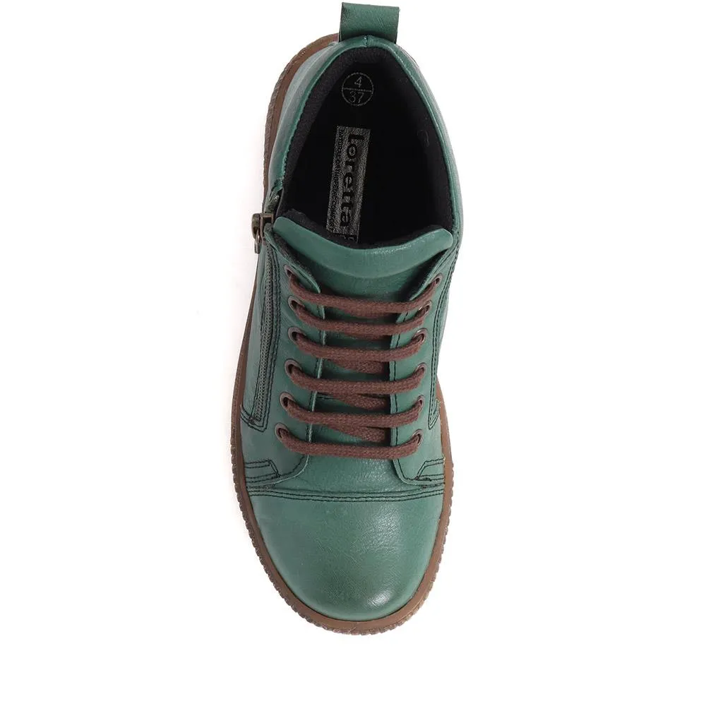 Leather Lace-Up Boots - HAK40013 / 326 039