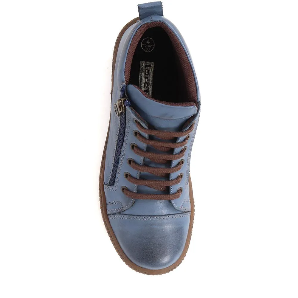 Leather Lace-Up Boots - HAK40013 / 326 039