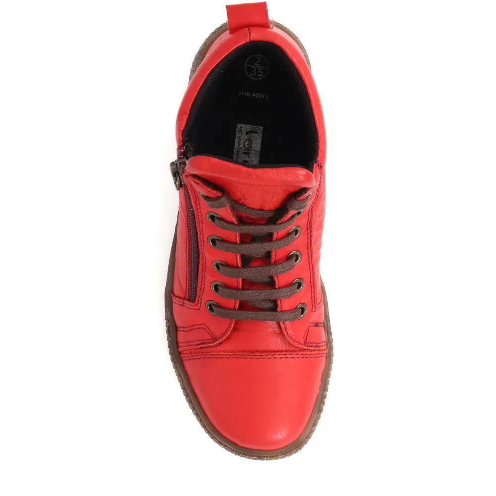 Leather Lace-Up Boots - HAK40013 / 326 039