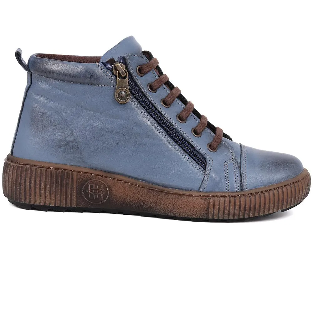 Leather Lace-Up Boots - HAK40013 / 326 039