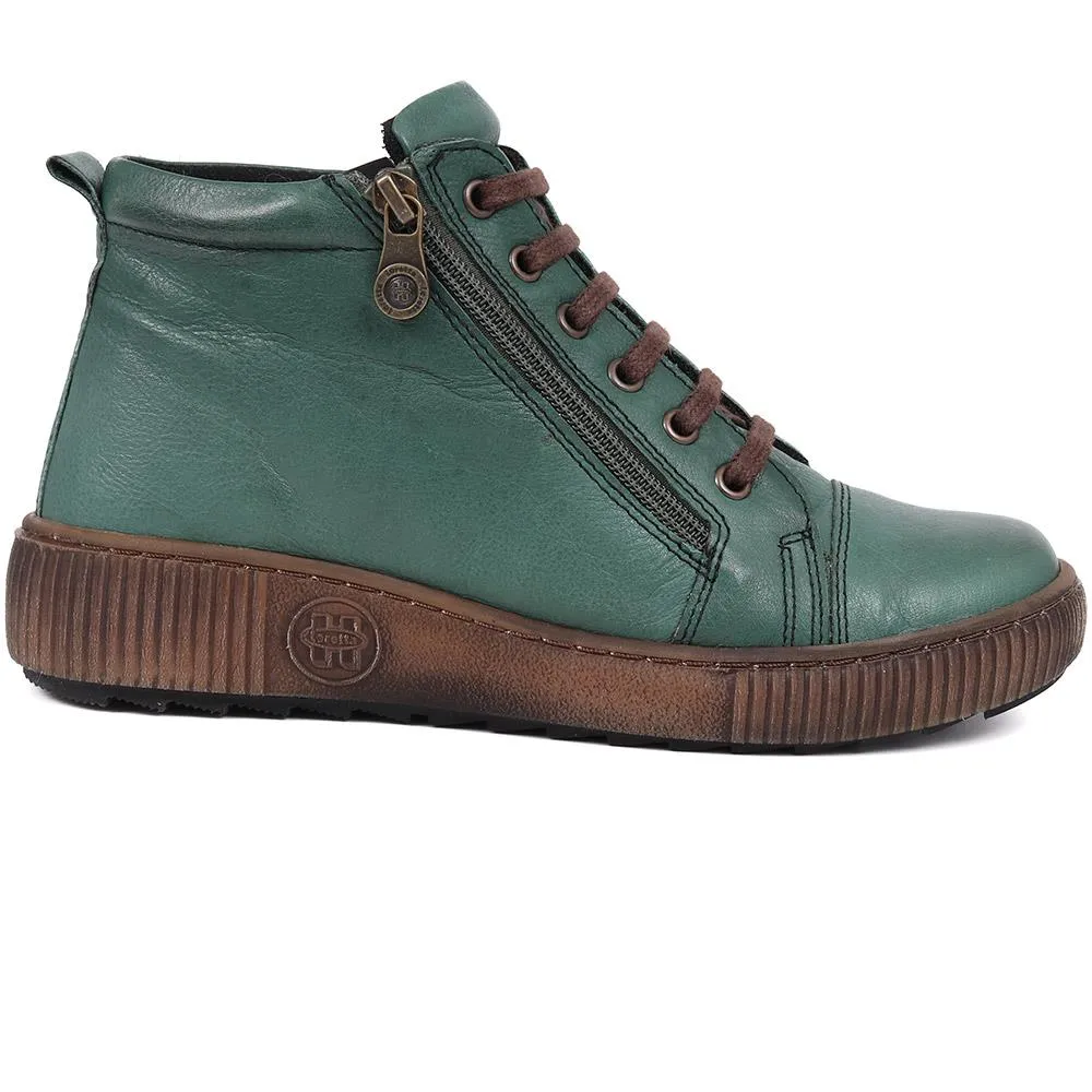 Leather Lace-Up Boots - HAK40013 / 326 039