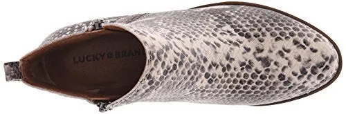 Lucky Brand Basel Almond Toe Ankle Snake Booties Avorlo Snake Low Cut Ankle Boot