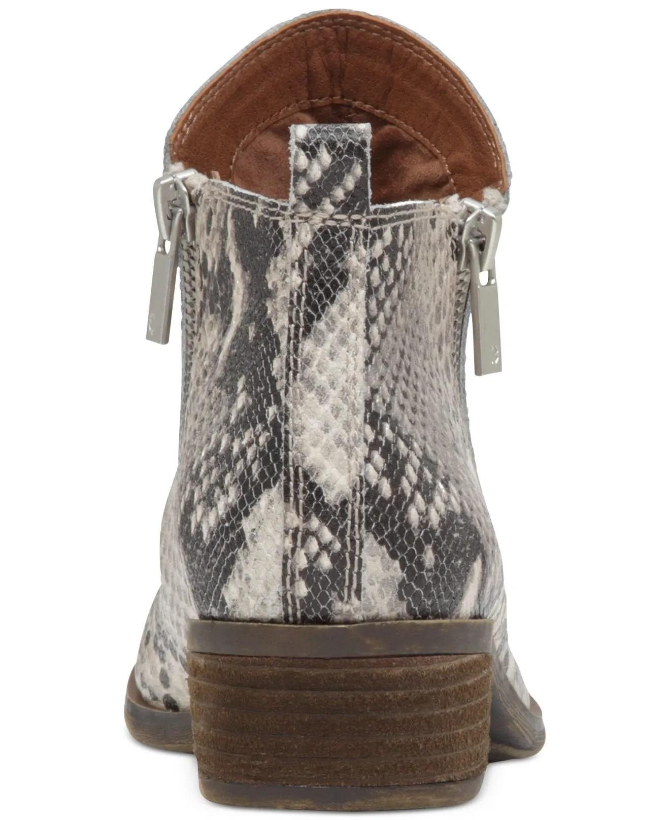 Lucky Brand Basel Almond Toe Ankle Snake Booties Avorlo Snake Low Cut Ankle Boot