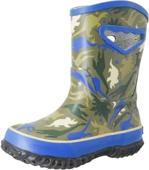 MCIKCC Toddler Boys Rain Boots - Cartoon Waterproof Rubber Boots with Non-Slip Soles | Easy Pull-On Design for Kids breathable toddler rain footwear