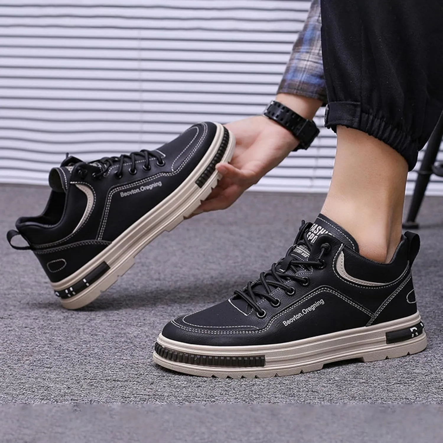 Men Sneakers Men's Walking Shoes Non Slip Running Tennis Shoes Casual Sneakers Workout Sports Mens Walking Sneakers