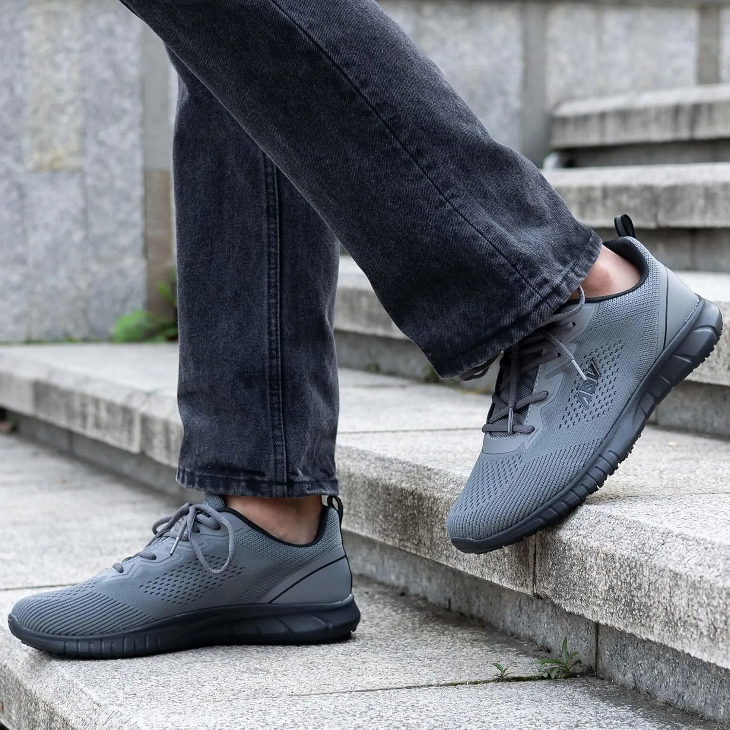 Mens Walking Shoes for Plantar Fasciitis Orthotic Sneaker with Arch Support Comfortable Tennis Shoes for Heel Foot Pain Relief Size 7-13