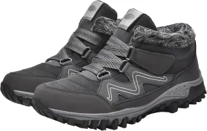 Men's Work Boots Soft Toe Hiking Sneakers Comfortable Warm Safety Shoes for Women Winter Wide Outdoor Shoes Slip on Loafers Hike Grounded Footwear