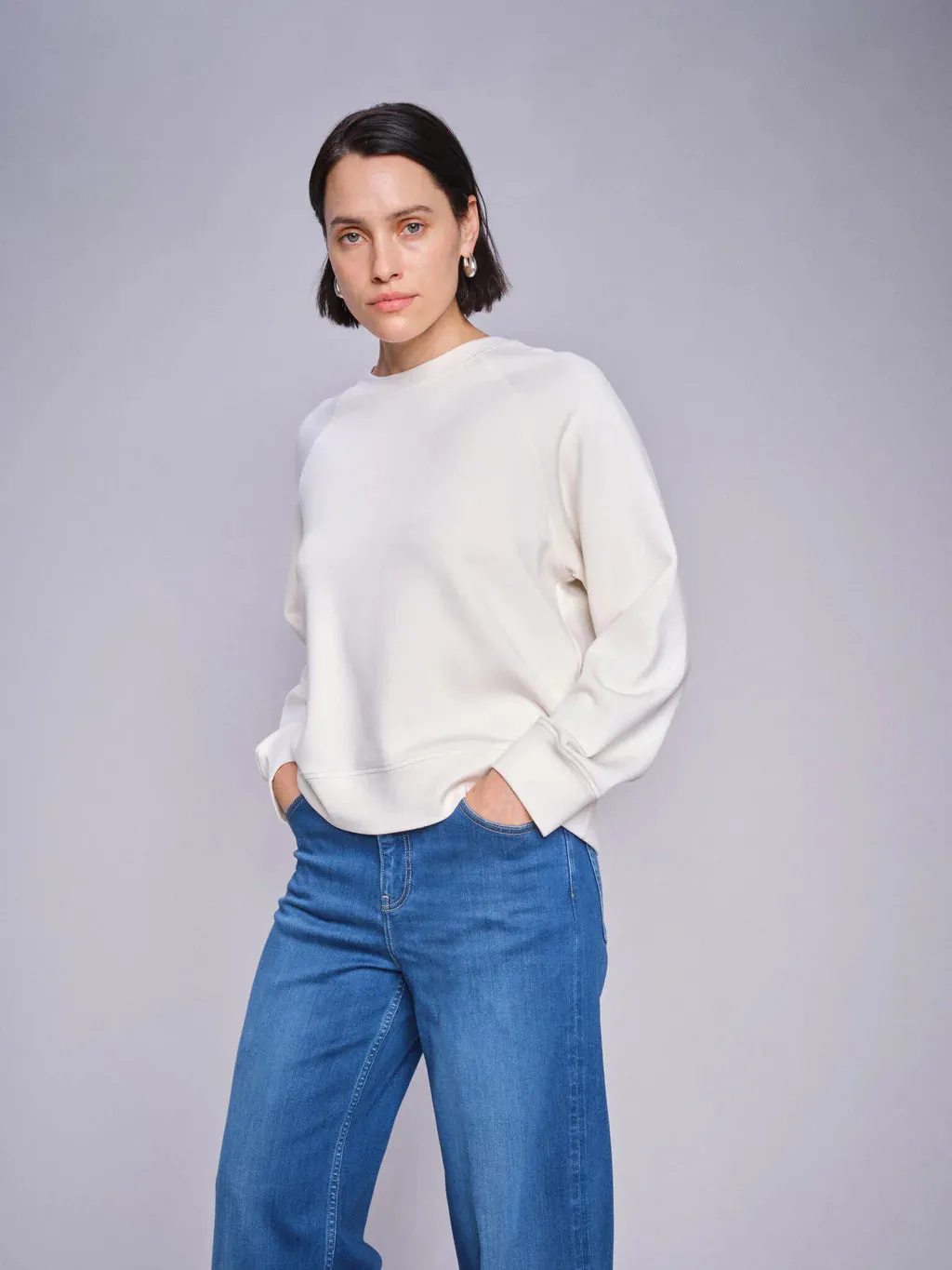 MOS MOSH CREAM MMABELLO O-LS BASIC SWEATSHIRT 168530 125