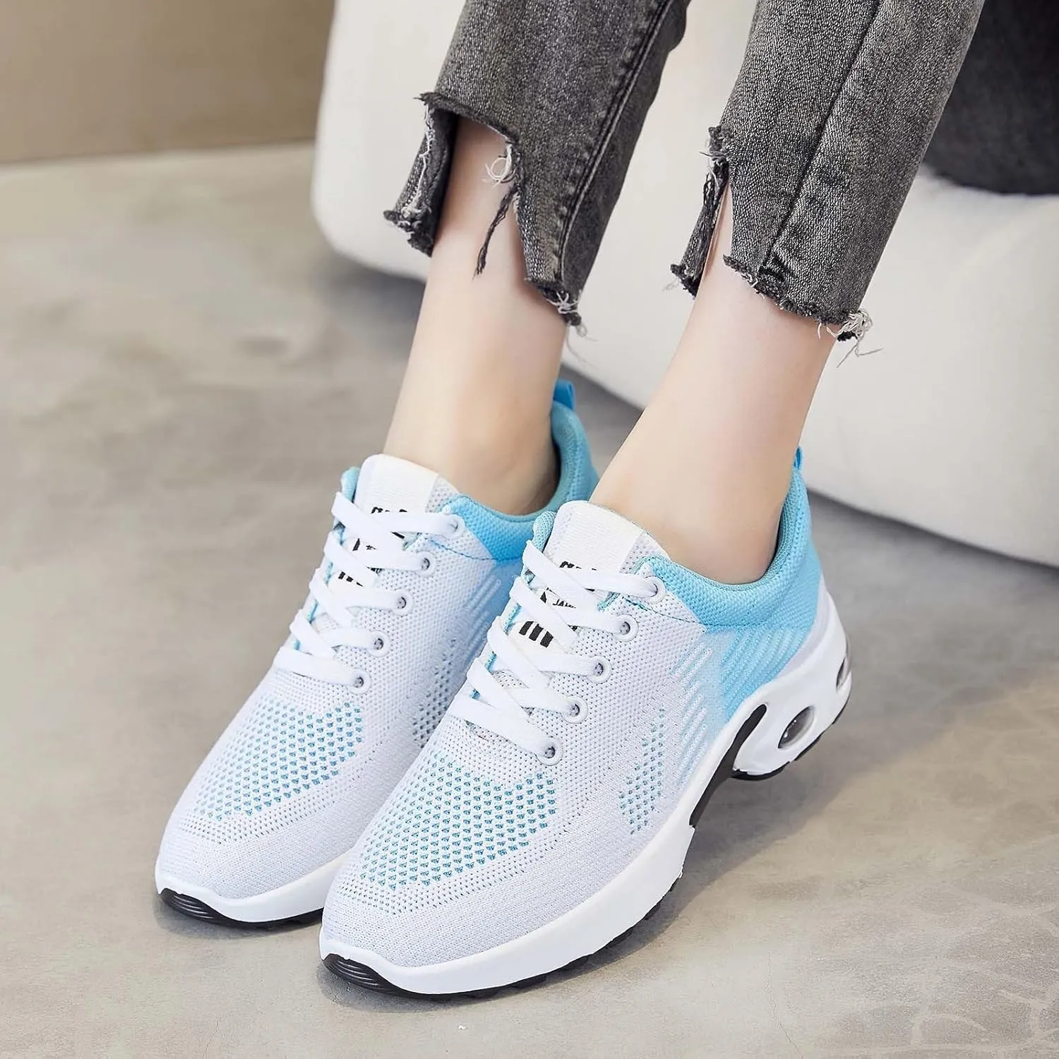 Musabela Orthopedic Shoes for Women Comfortwear Ortho Shoes for Women Plantar Fasciitis Walking Tennis Shoe Arch Support Air Cushion Running Shoe Mesh Breathable Gym Work Fashion Stretch Sneakers