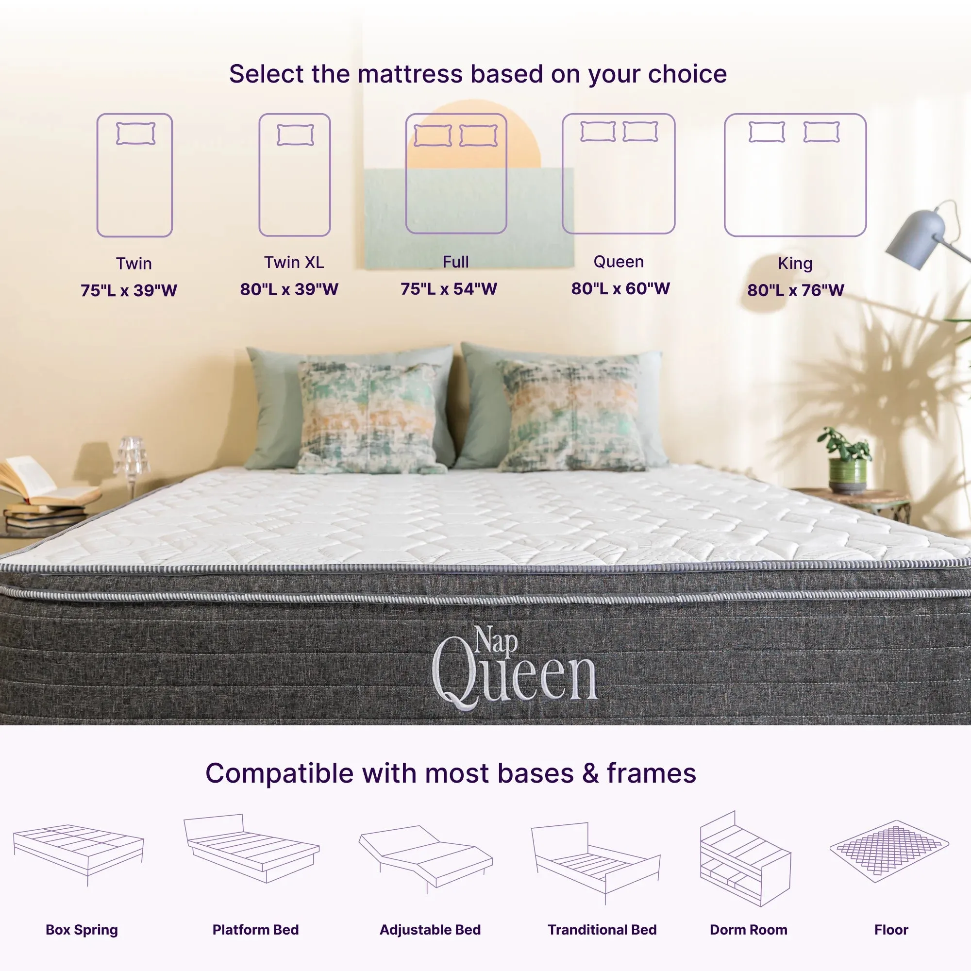 NapQueen  Victoria 10" Cooling Gel Hybrid Mattress Queen