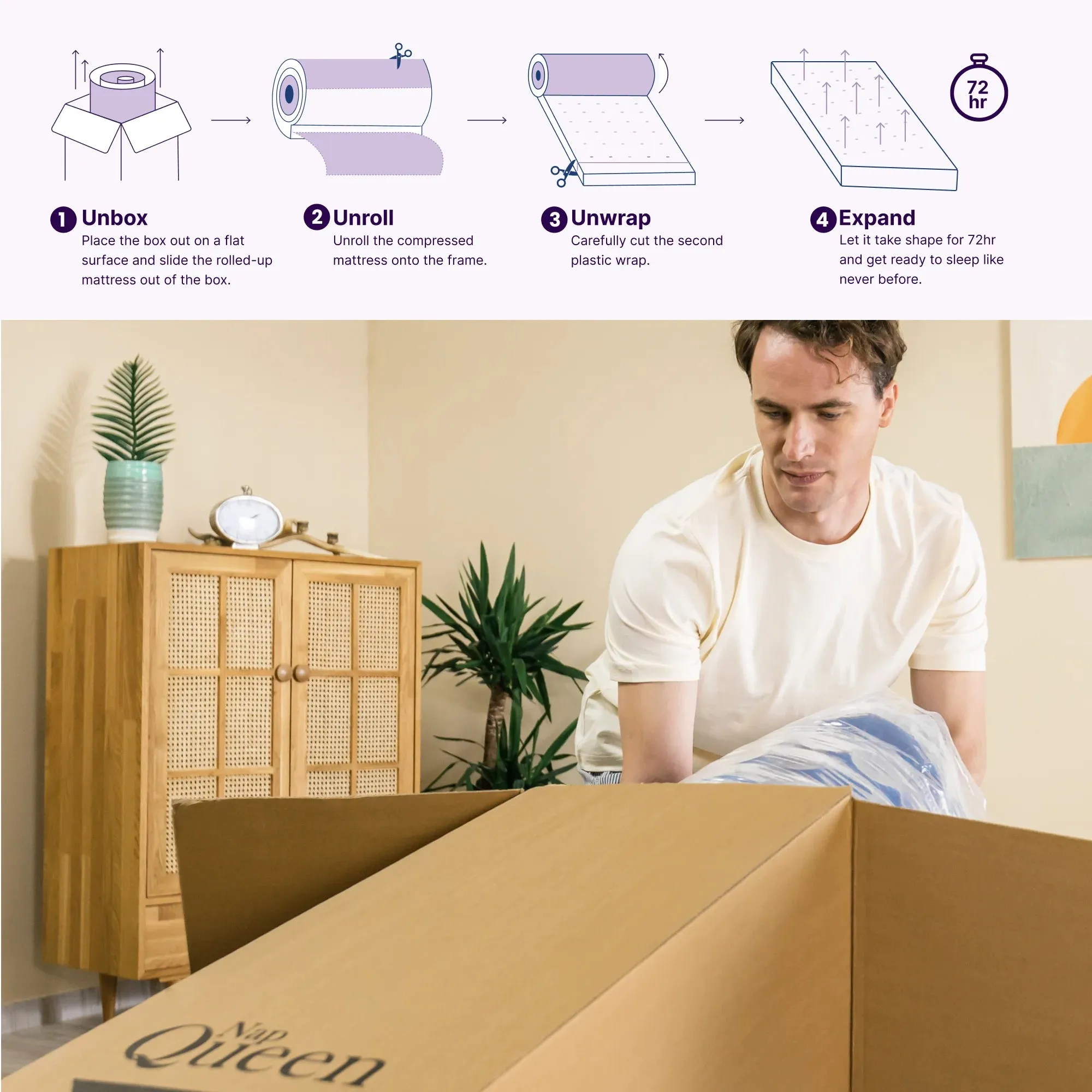 NapQueen  Victoria 10" Cooling Gel Hybrid Mattress Queen