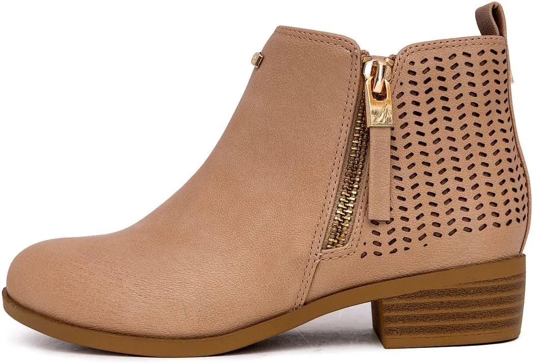 Nautica Kids Girls Ankle Bootie With Side Buckle and Zipper, Dress Boot -For Youth & Toddler (Toddler/Little/Big Kids)