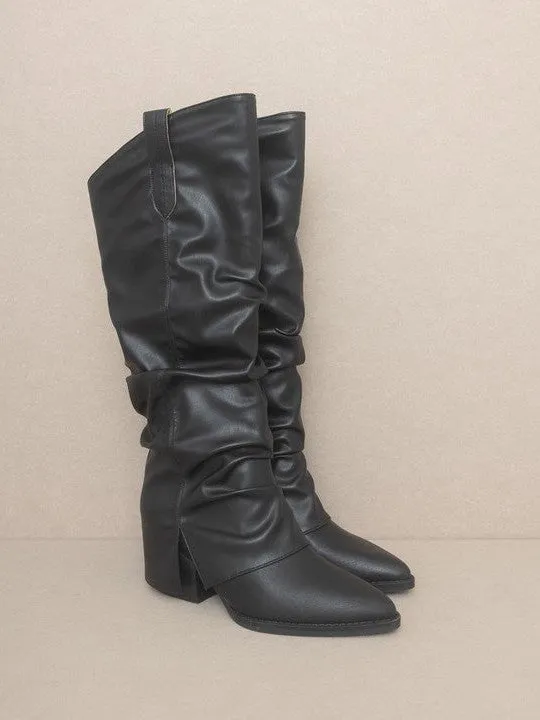 OASIS SOCIETY Life is Better in Boots Thea Fold Over Slit Boots