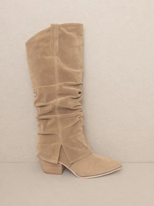 OASIS SOCIETY Life is Better in Boots Thea Fold Over Slit Boots