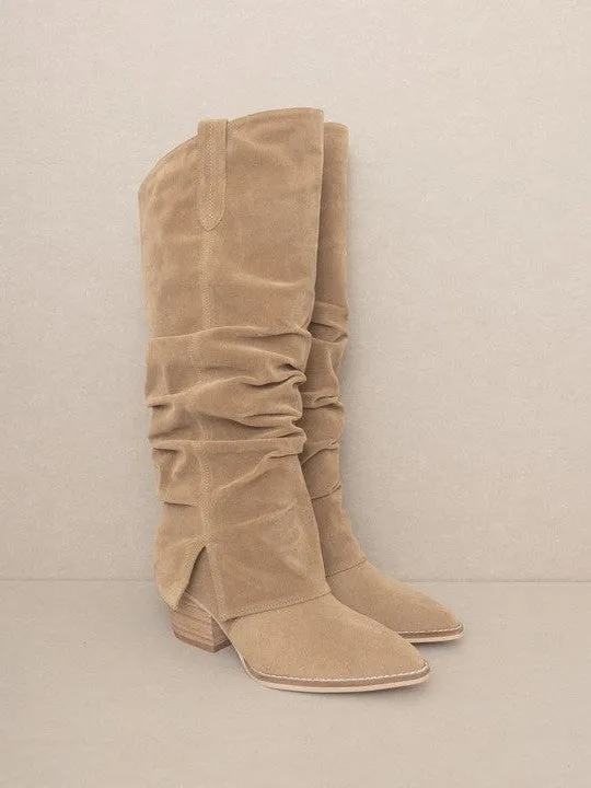 OASIS SOCIETY Life is Better in Boots Thea Fold Over Slit Boots