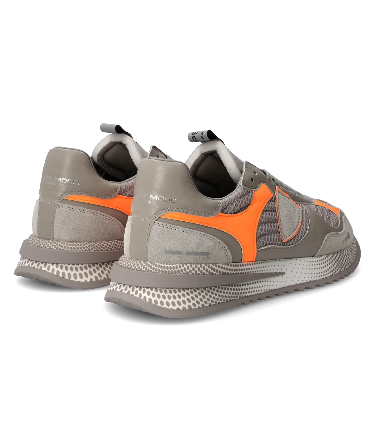 Olympique Low Man in Fancy Resau Neon Gris Orange