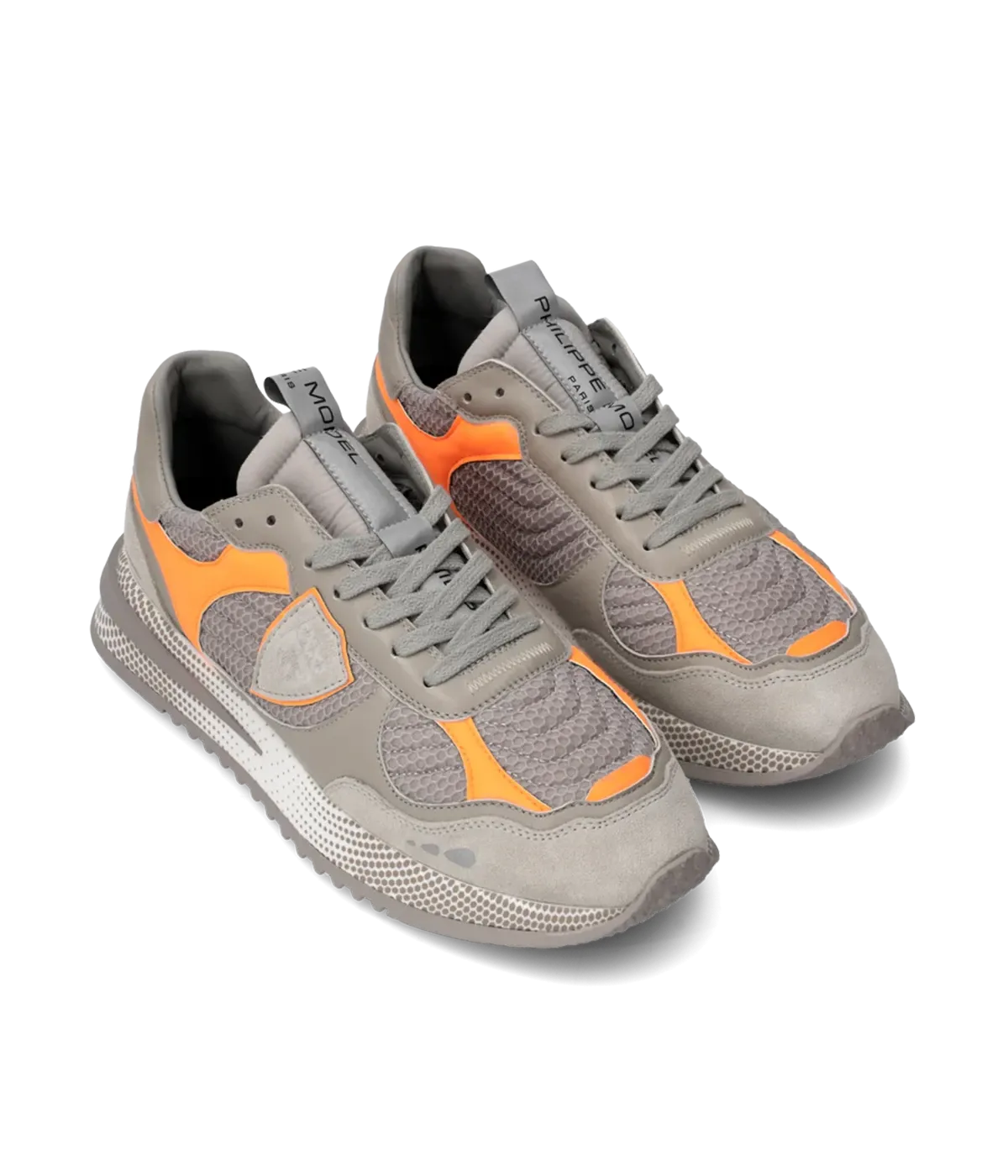 Olympique Low Man in Fancy Resau Neon Gris Orange