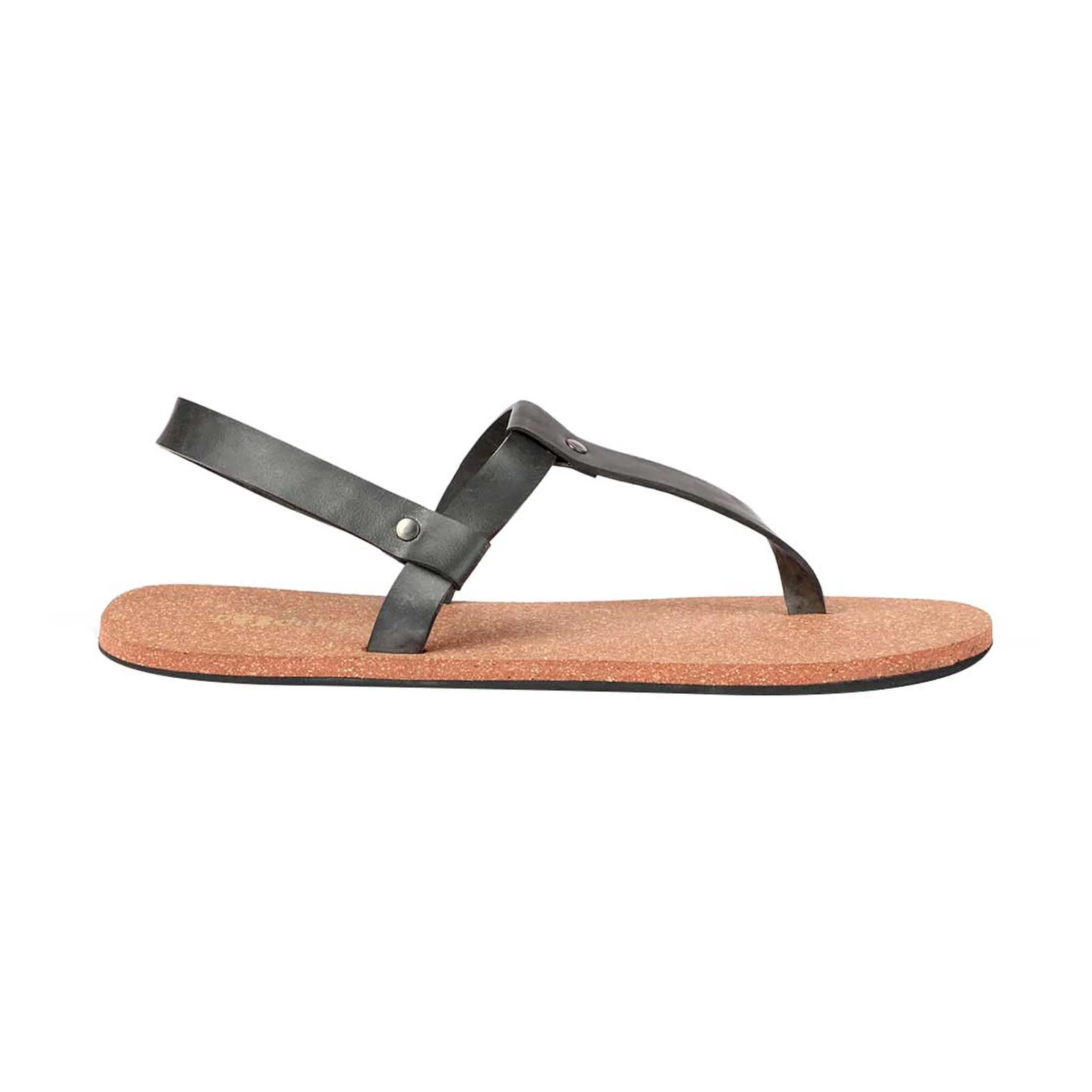 Paaduks Ara T-Strap Brown Cork Sandals for Men