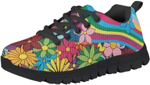 Pinupub Kids Lace-up Sneakers Comfortable Lightweight Casual Running Walking Tennis Shoes