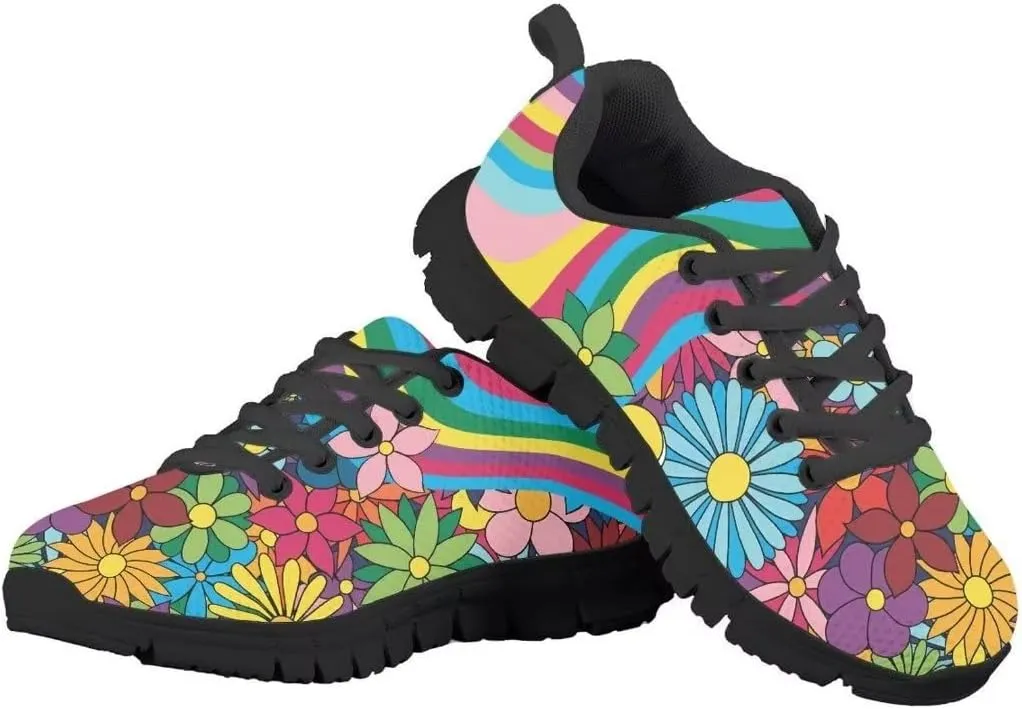 Pinupub Kids Lace-up Sneakers Comfortable Lightweight Casual Running Walking Tennis Shoes