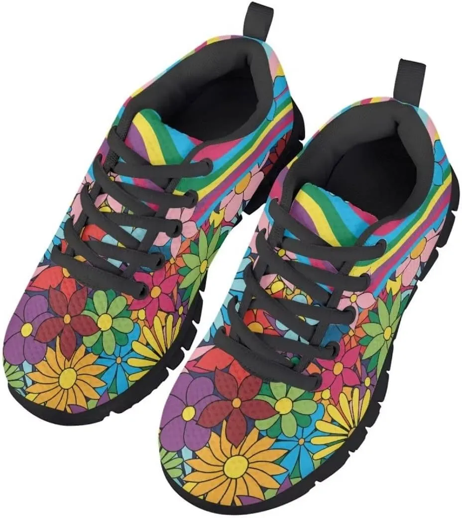 Pinupub Kids Lace-up Sneakers Comfortable Lightweight Casual Running Walking Tennis Shoes