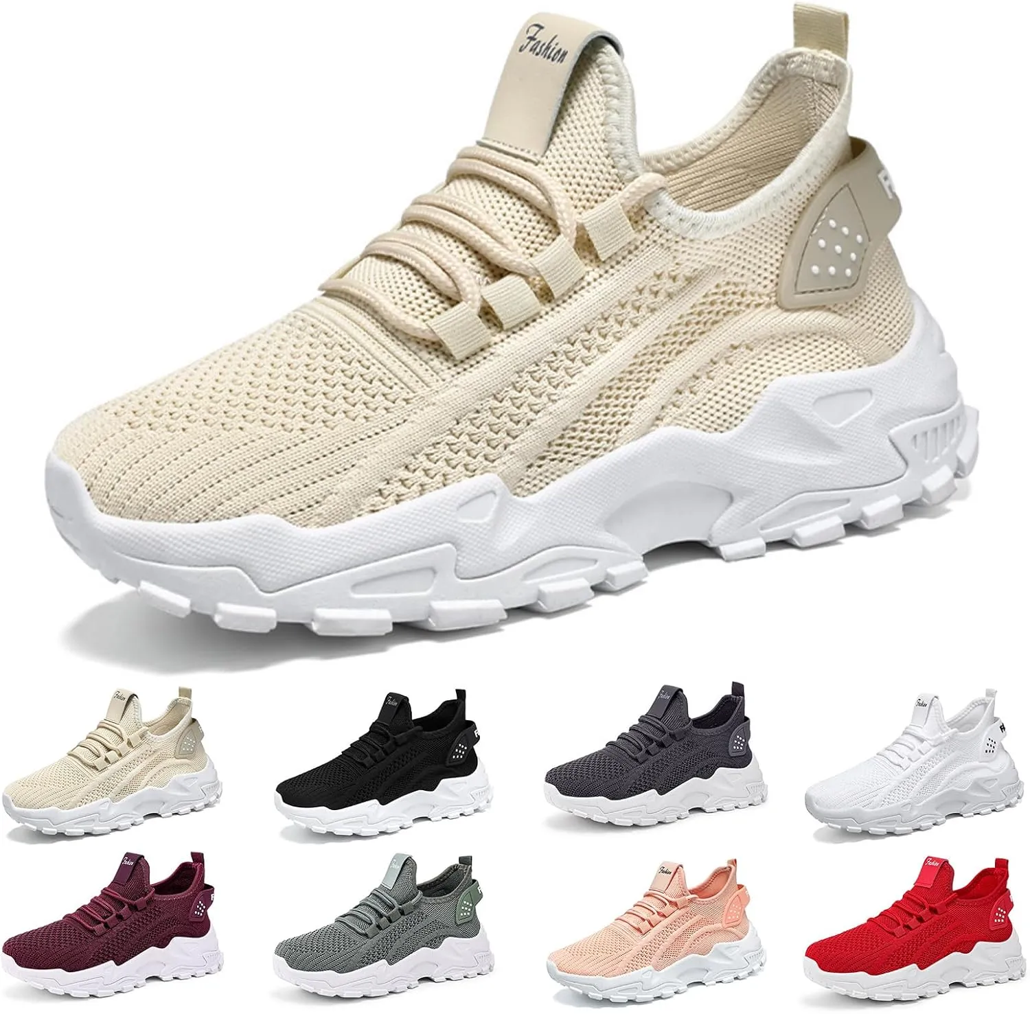 Platform Sneakers for Women Lightweight Breathable Shoes Flying Woven Mesh Footwear Upper Casual Jogging Shoes Tennis Workout Non-Slip Gym Sneakers for Wome