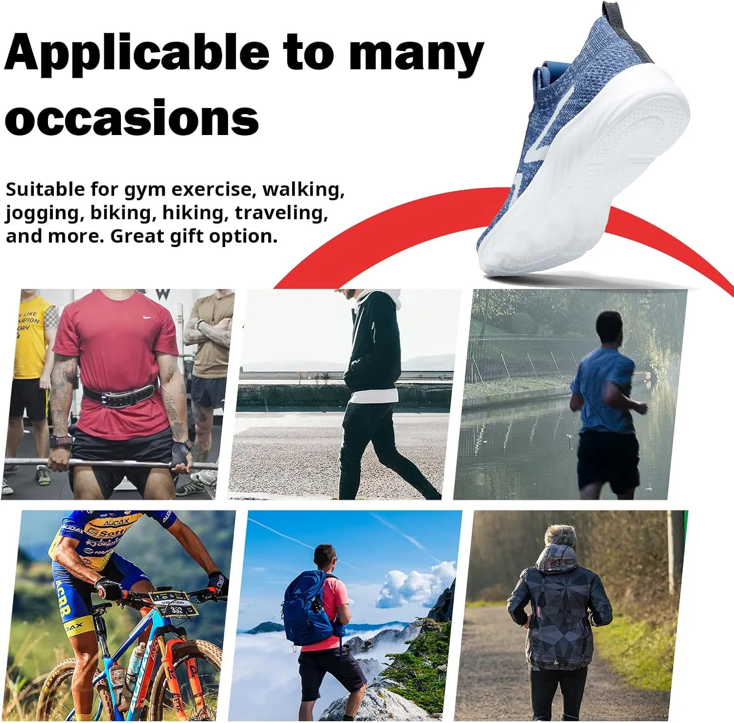 Running Shoes for Men Tennis Walking Gym Sneakers Lightweight Mesh Breathable Casual Sports Workout Shoes