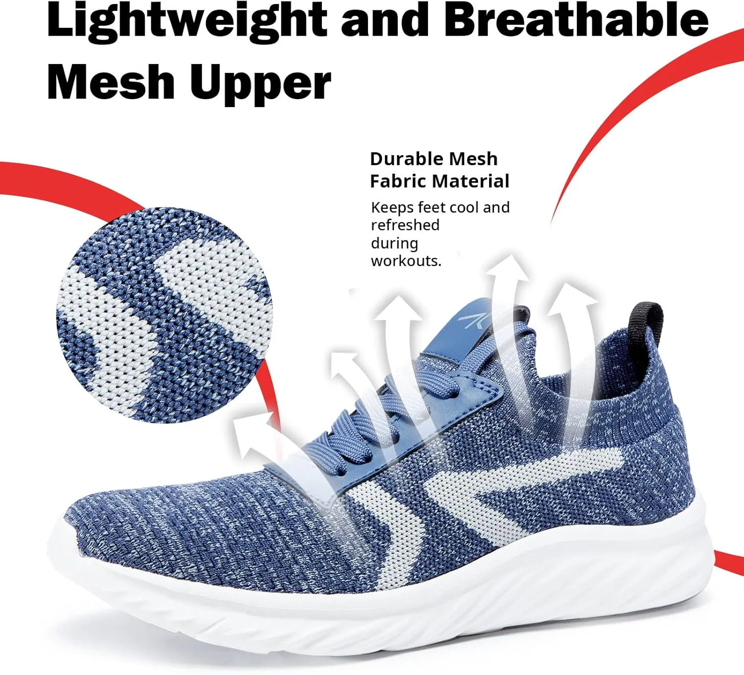 Running Shoes for Men Tennis Walking Gym Sneakers Lightweight Mesh Breathable Casual Sports Workout Shoes