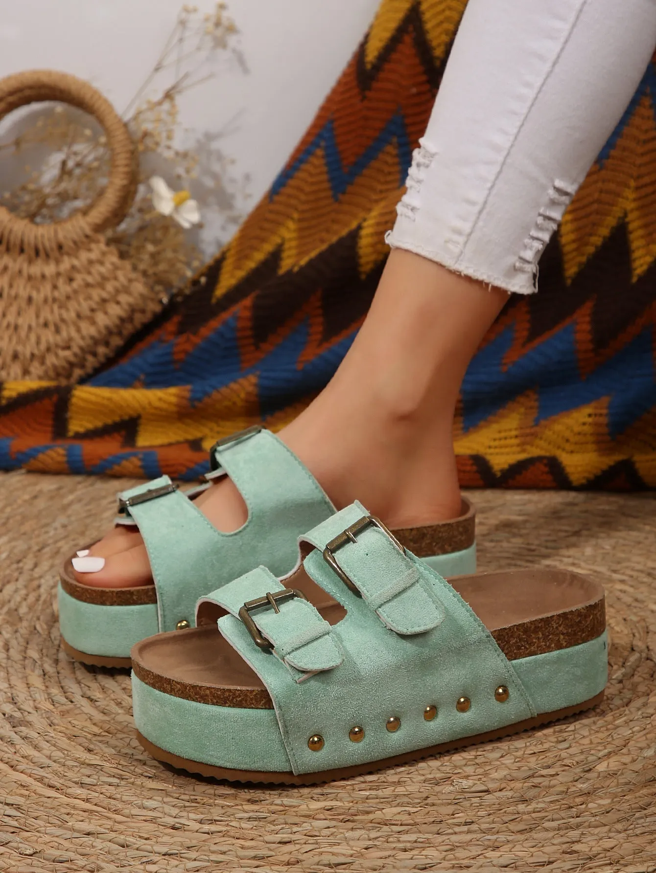 Sage Chunky Sandal