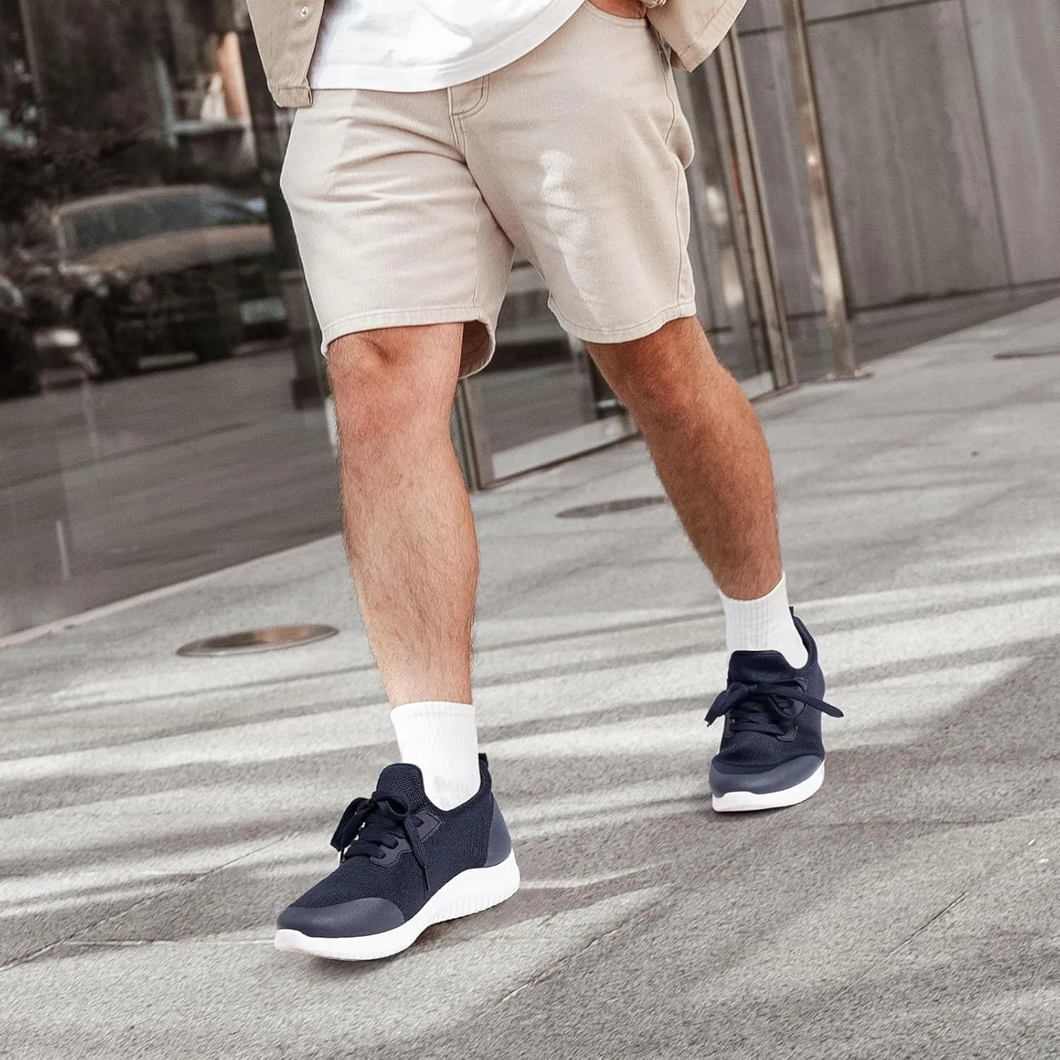 Samilor Men's Slip on Walking Shoes Comfortable Lightweight Breathable Sneakers Running Shoes