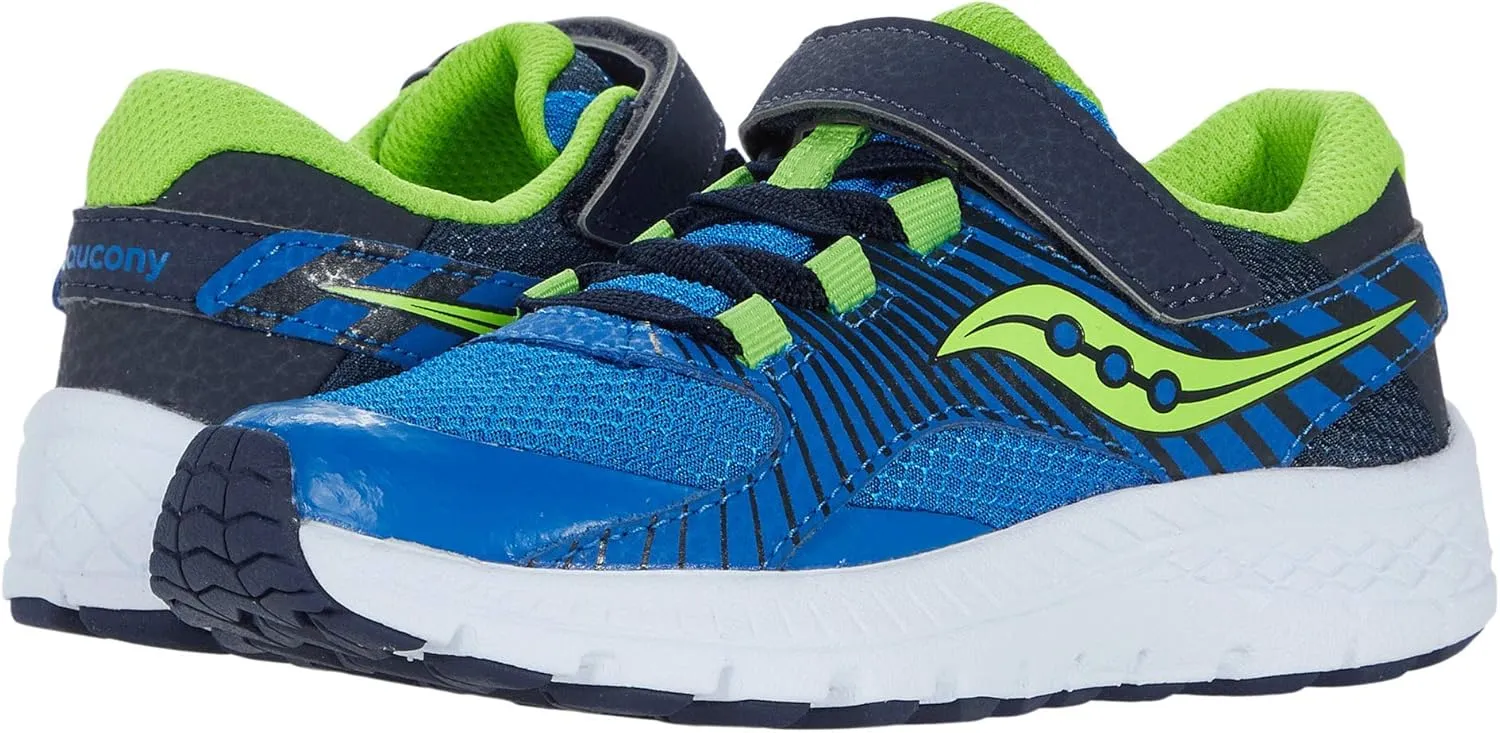Saucony Kids Velocer A/C Summer Shoes for Kids  Leather & Textile Upper  Cushioned Footbed (Little Kid/Big Kid) Blue/Green 12 Little Kid M