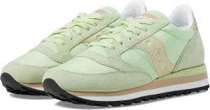Saucony Originals Jazz Triple Womens Sneakers  Synthetic & Textile Upper  Lace-up Closure  Round Toe Green/Gold 6 B - Medium