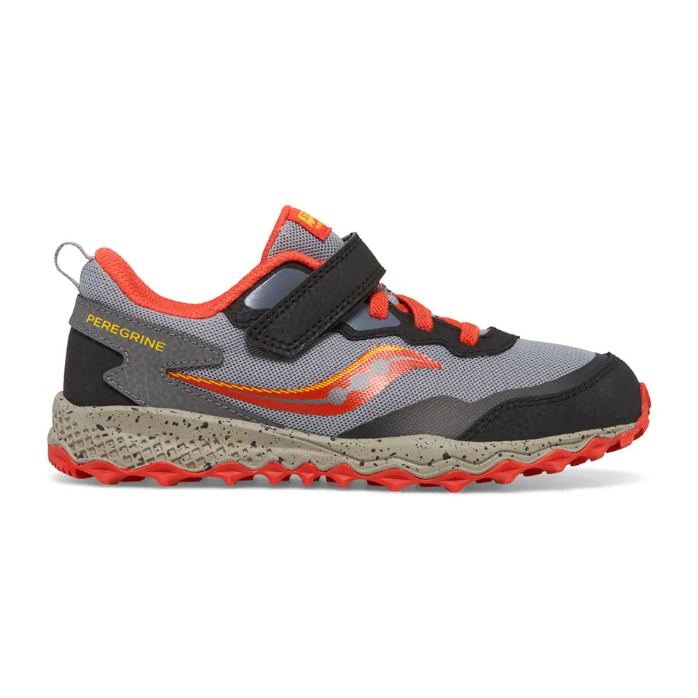Saucony Peregrine Kdz A/C | Grey/Red/Yellow Big Kid Sneakers