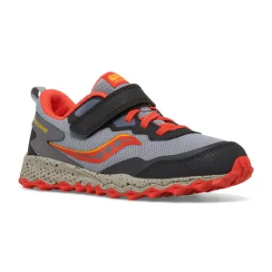 Saucony Peregrine Kdz A/C | Grey/Red/Yellow Big Kid Sneakers