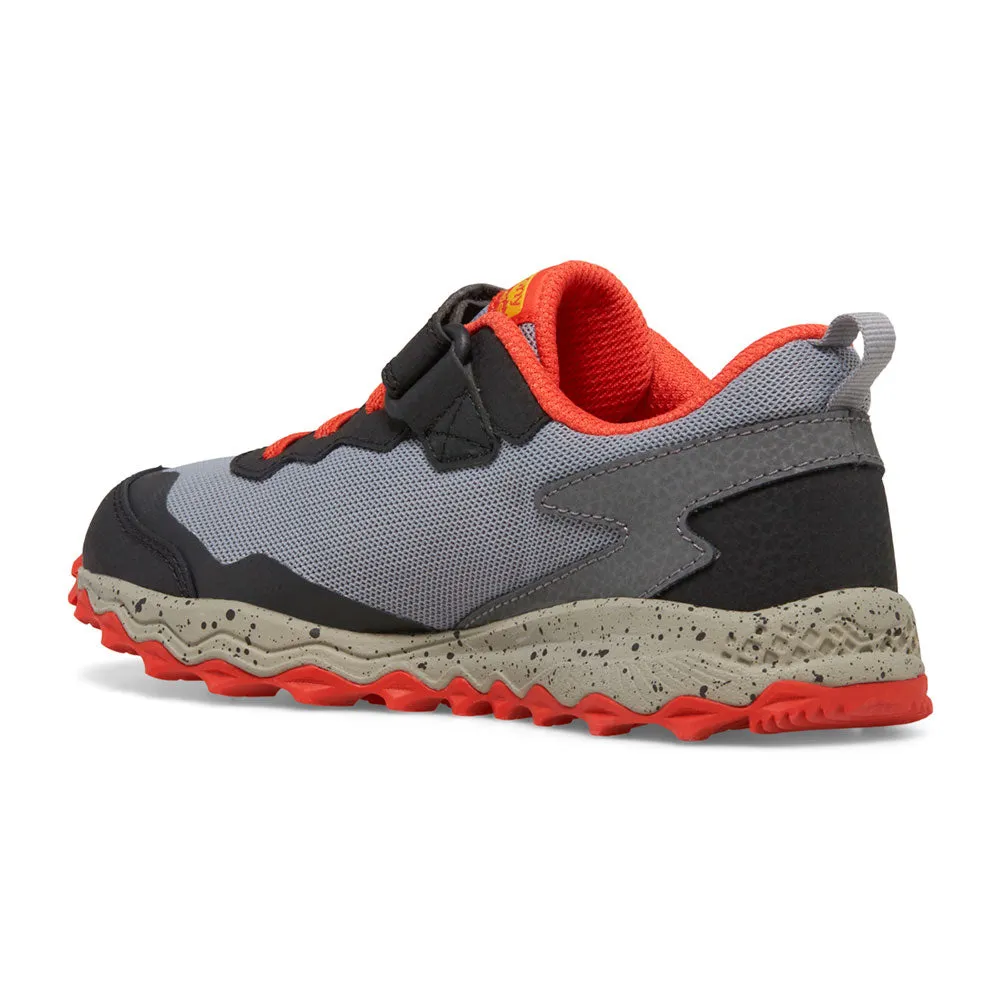 Saucony Peregrine Kdz A/C | Grey/Red/Yellow Big Kid Sneakers