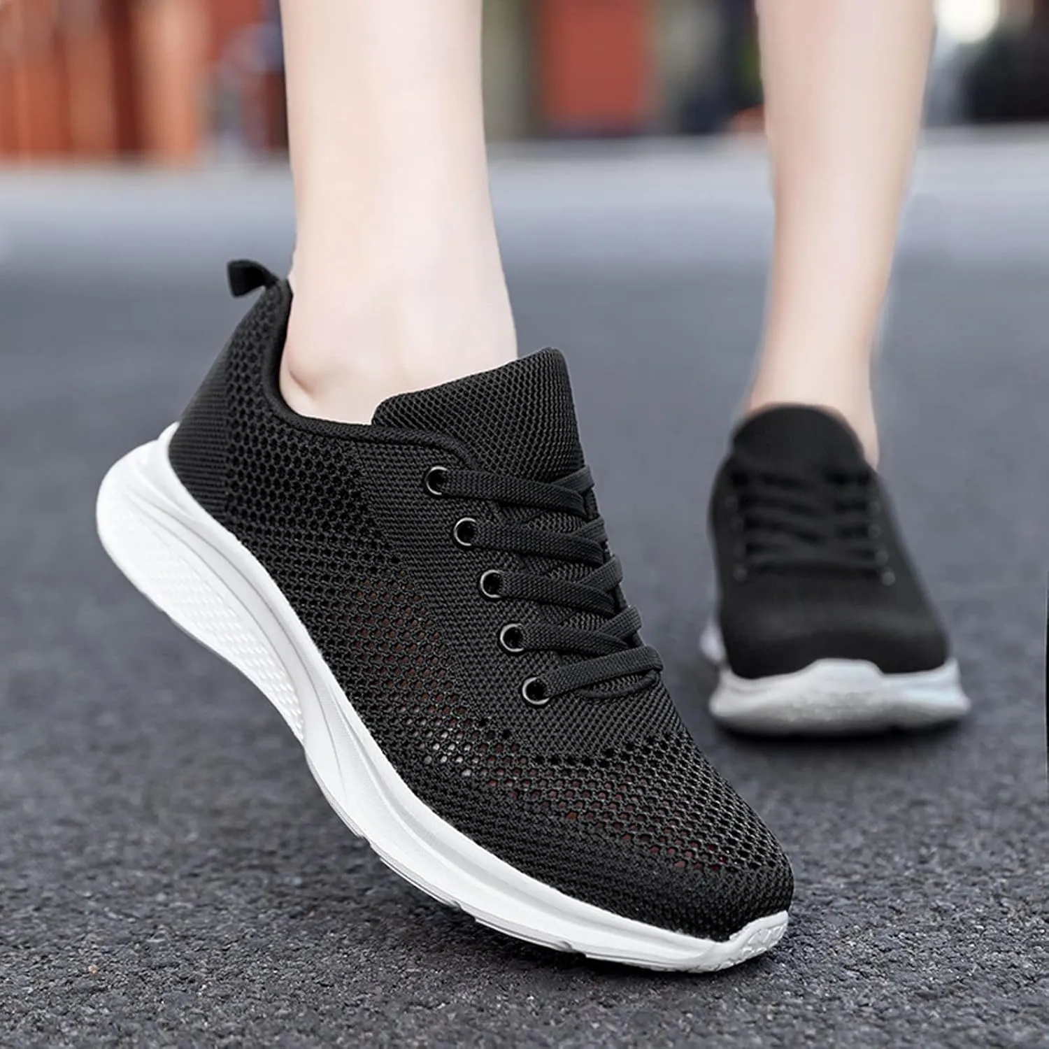Sneakers for Women Running Shoes Fashion Walking Lace Up Mens Casual Shoes Workout Women's Casual Shoes White Platform Sneakers Black Tennis Shoe Trainers Shoe
